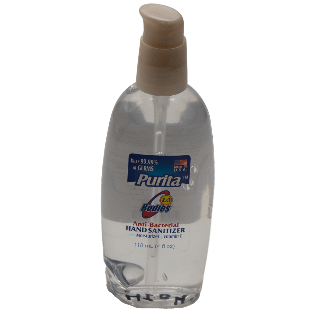 [HI049] Purita La Bodies Hand Sanitizer 4 fl oz. W/Golden - Pump Clear Bottle  No Exchange or No Refund