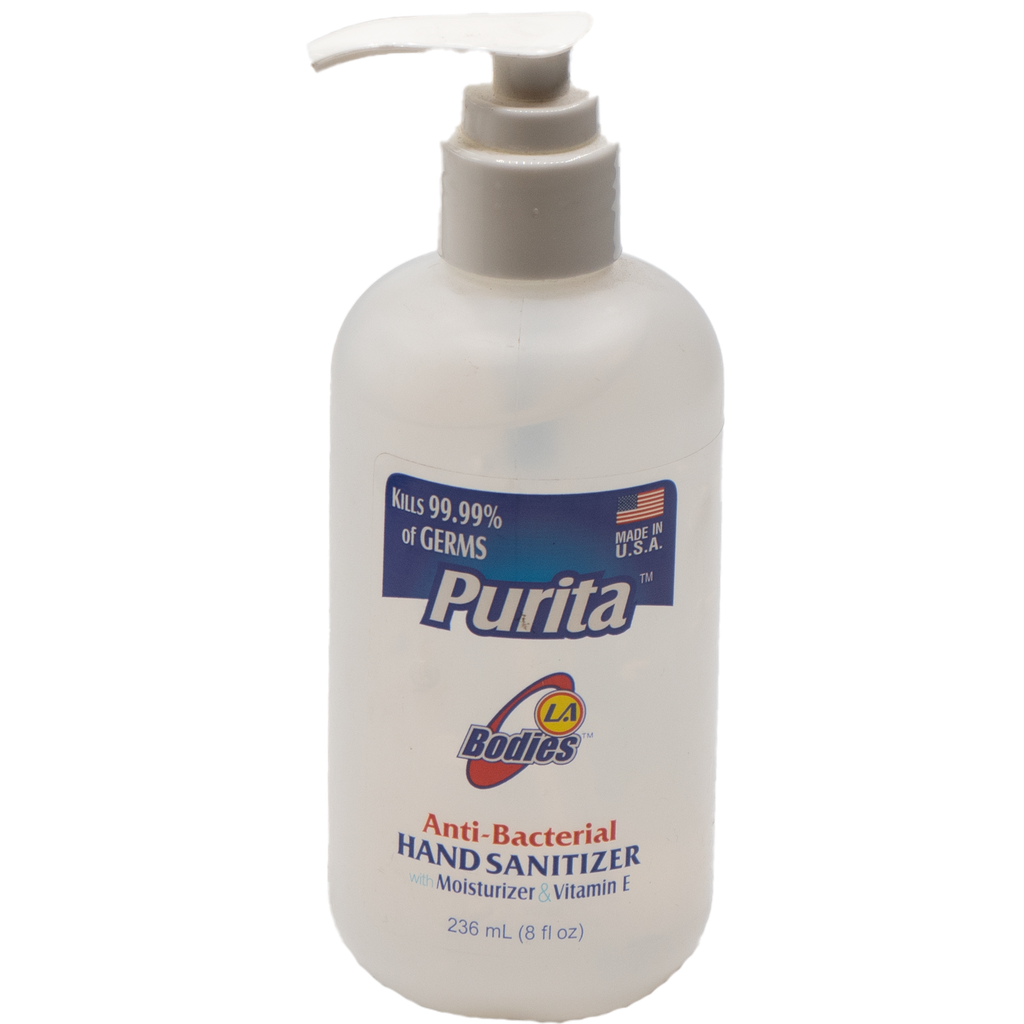 Purita La Bodies Hand Sanitizer 8 Fl Oz. 1 ct. W-White Pump Round bottle  No Exchange or No Refund