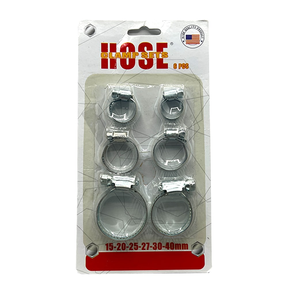 [CA033] Road Hose Clamp Set - 6 multi-size - 12 Sets/Box