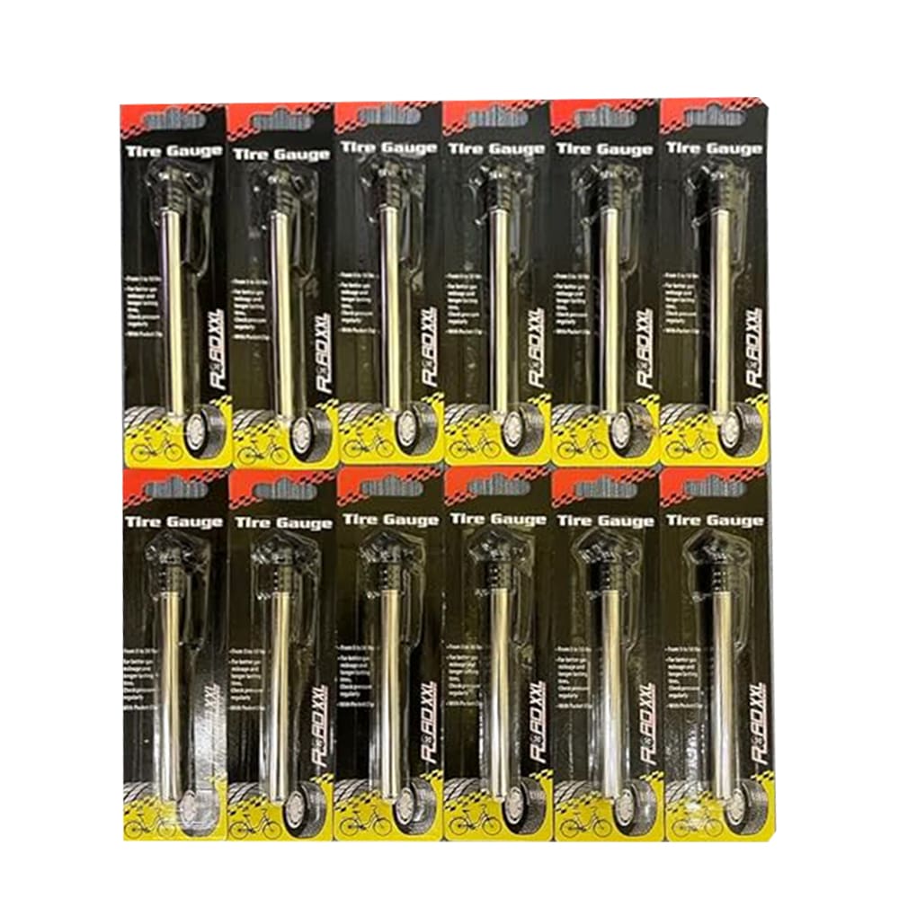 Road Tire Gauge Carded - 12ct/ Box Imported by K.C