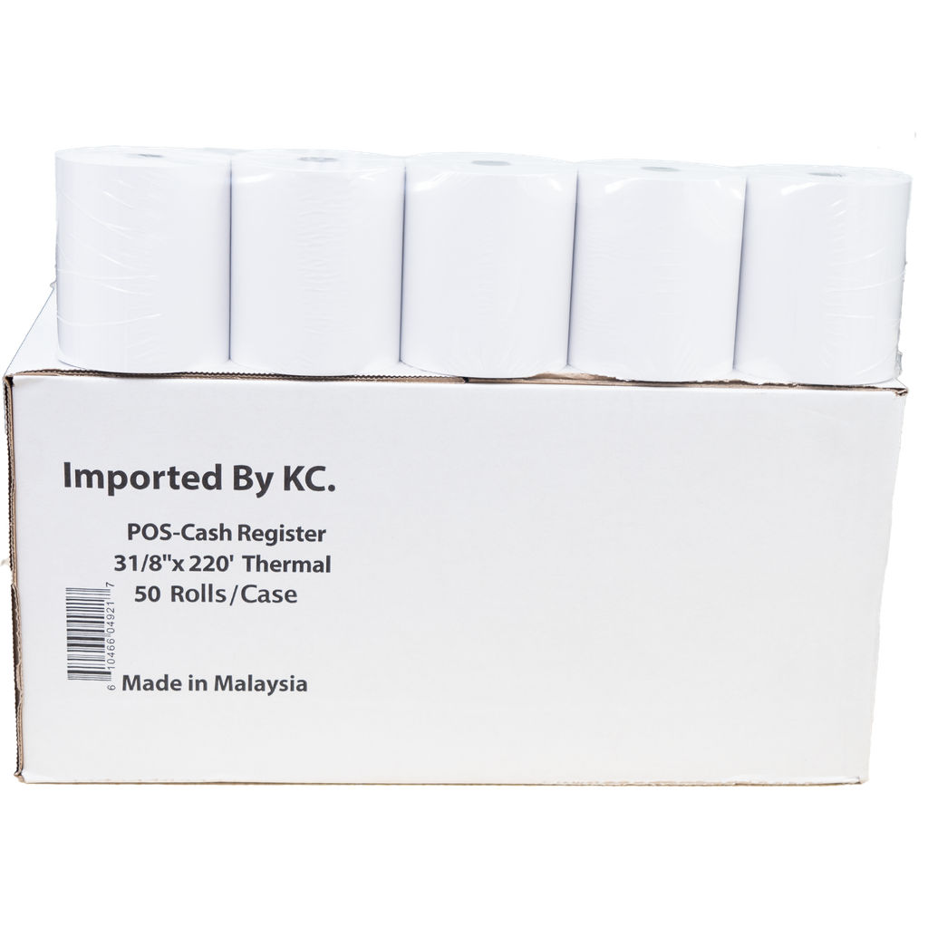 [THR005-3/18] Thermal Paper  3-1/8 X 220' / 50ct