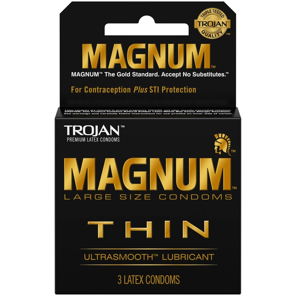 [CON037] Trojan Black Magnum Thin 3/Pack - 6 Packs 64603
