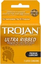 Trojan Brown Ribbed 3/Pack - 6 Packs 94050