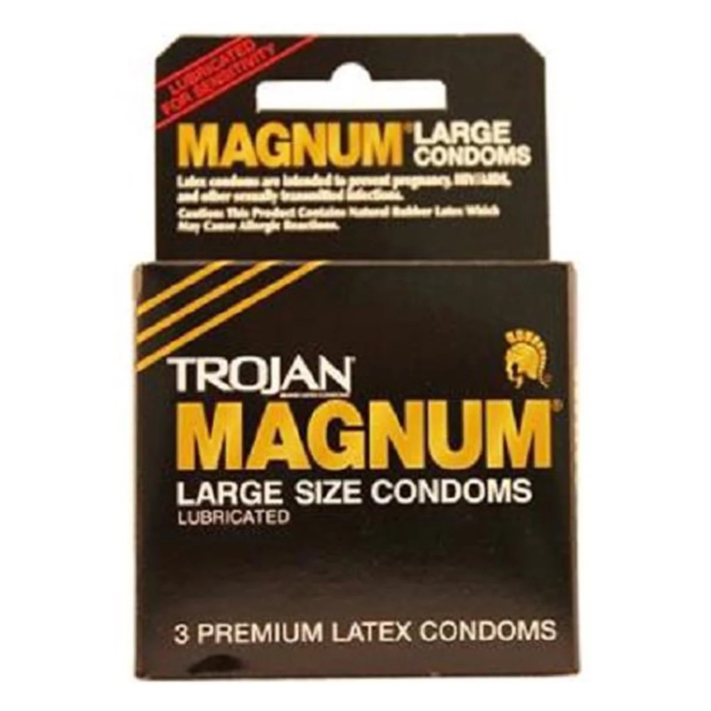 [CON010] Trojan Magnum Black 3/Pack - 6 Packs 64203
