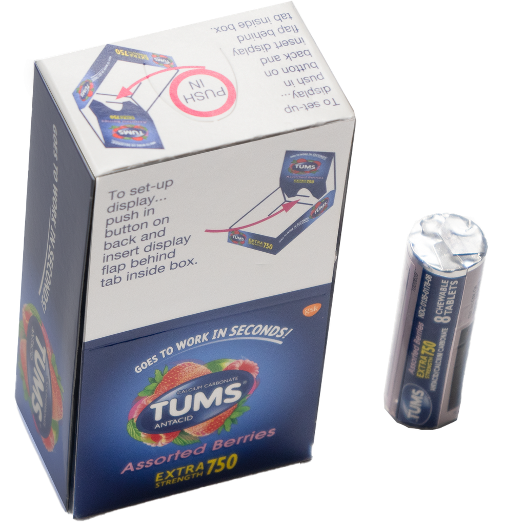 Tums Antacid 750 Extra Assorted Berries 12ct pack