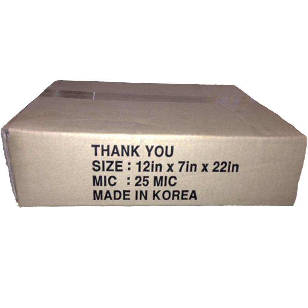 White T-Shirt Bag Thank You 12 x 7 x 22 KC - 25 Mic 300ct.