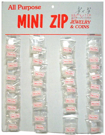 [ZLB051] Zip Lock Bags - 3/8 X 3/8 - 36ct./Board 1 ct