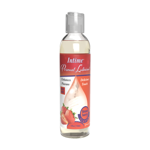 [LUB/STR01] Intime Personal Lubricant Water Based 4 oz Strawberry -1 Ct