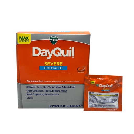 [MED120] Dayquil 2 Pills/Pouch, 32 Pouches/Box