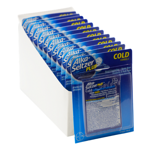 [MED110-Cold] Alka-Seltzer Plus Cold Blister 2 Pills/Pouch, 12 Blisters/Box