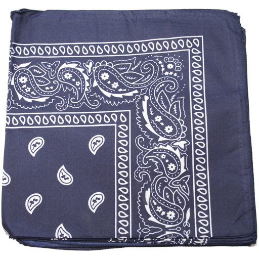 [BAN005-Navy] Bandana Navy Blue Color 12 Pieces/Bag