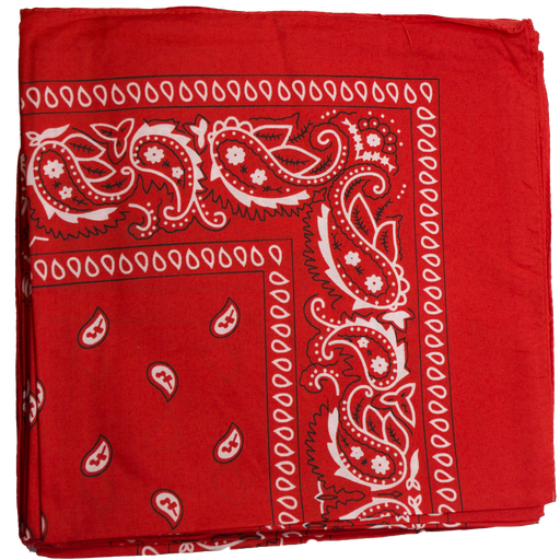 [BAN004-Red] Bandana Red Color 12 Pieces/Bag