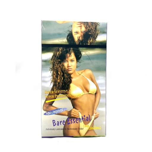 [CON003] Bare Essential Condoms 3/Pack, 48 Packs/Box