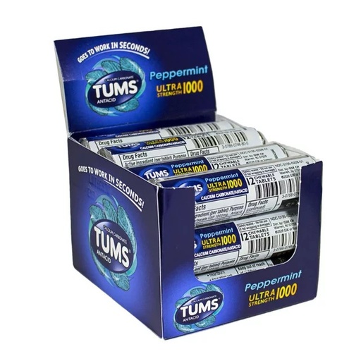[CAN037] Tums Antacid 1000  Assorted Peppermint 12ct pack