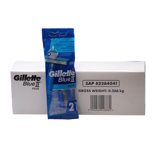 [SHV038-2pk] Gillette Blue Razor Plus 2pk - 12 ct Box