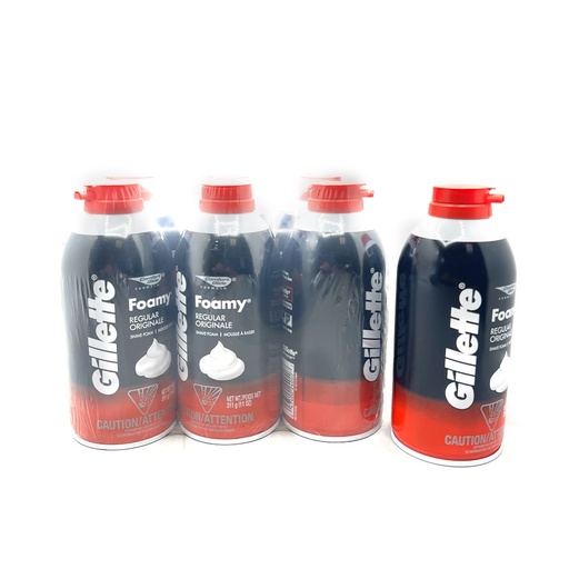 [HI080] Gillette Foamy Regular 11oz - 6 ct