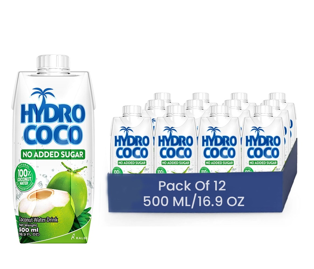 [Coco-500] Hydrococo No Added Sugar Coconut Water 500ml/12 Pack

