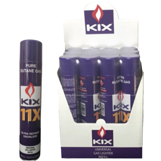 [BUT-KIX06] KIX Butane 11 X 420mL 12ct. UN#1011, No UPS Shipping Allowed/Call for Freight Charges - Only for Wholesale Resale