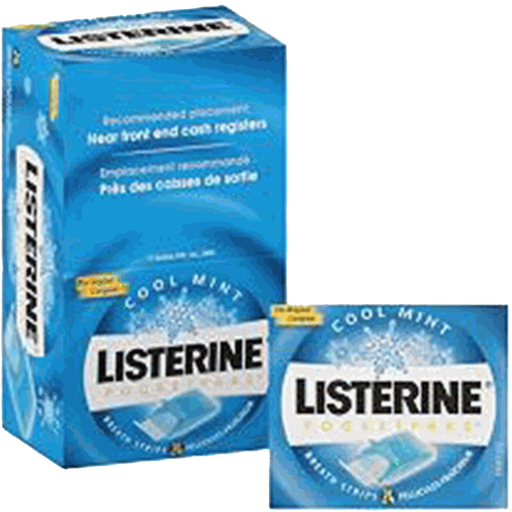 [BT008] Listerine Pocket Size - Coolmint 24 Strips/Pack, 12 Packs/Box