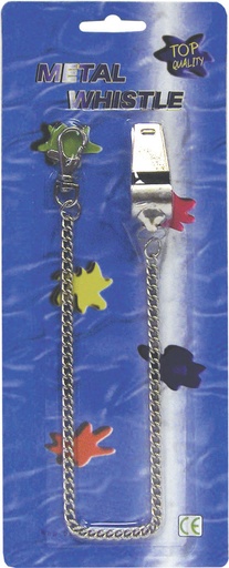 [GM026] Metal Whistle Carded - 24 Cts