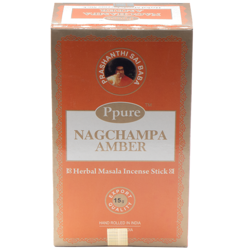 [AF0014-AmberOrange] Nag Champa Ppure 15 gm - 12ct - Amber Orange