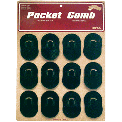 [HB010] Pocket Hair Brush, 12ct./Board  1ct