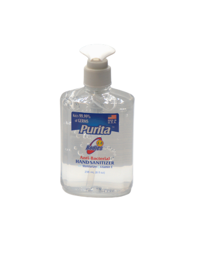 [HI041-Purita] Purita La Bodies Hand Sanitizer - 8 fl oz. W/Pump Clear Bottle 1ct. No Exchange or No Refund