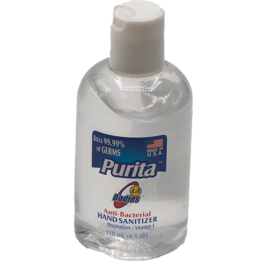 [HI045] Purita La Bodies Hand Sanitizer 4 Fl Oz. 1 ct. White Cap Clear  Bottle  No Exchange or No Refund