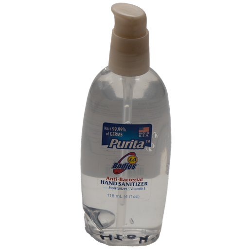[HI049] Purita La Bodies Hand Sanitizer 4 fl oz. W/Golden - Pump Clear Bottle  No Exchange or No Refund