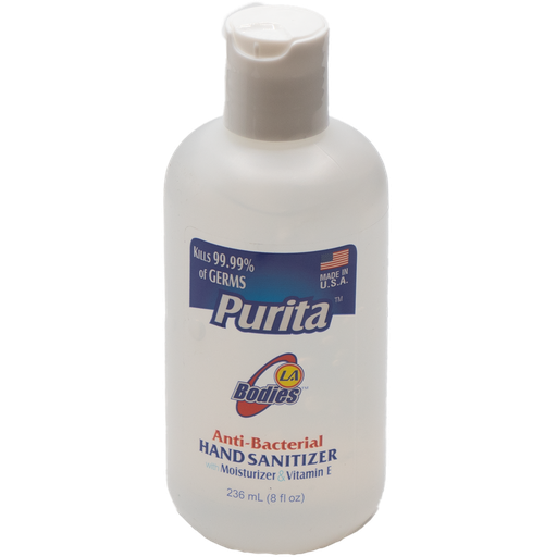 [HI043] Purita La Bodies Hand Sanitizer 8 Fl Oz. 1 ct. White Cap Round bottle  No Exchange or No Refund