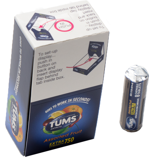 [CAN035] Tums Antacid 750 Extra Assorted Fruits  12ct pack