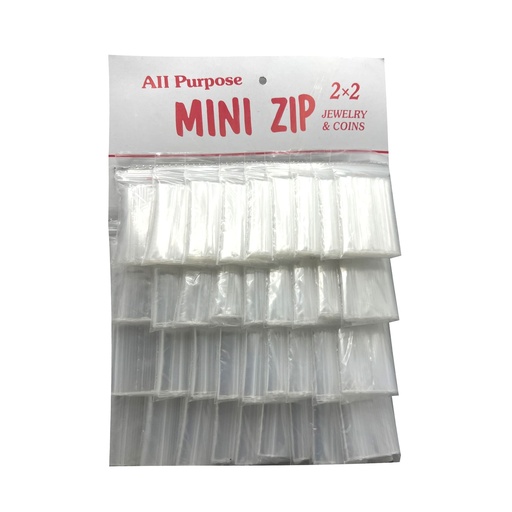 [ZLB005] Zip Lock Bag - 2 x 2 - 36 ct on Board  Clear / 1 ct